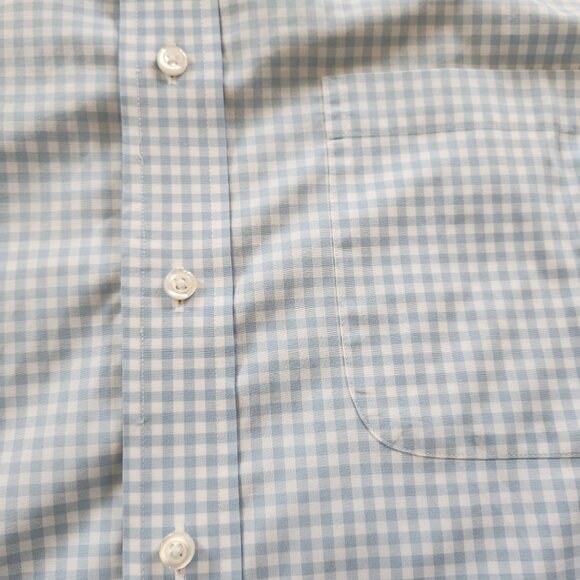 Jos a bank traveler collection button down collar solid dress shirt blue size M - Picture 7 of 12